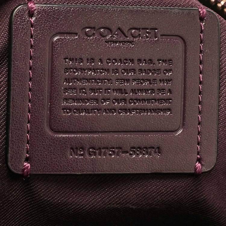 Pre Owned Coach Purple Pebbled Leather Prairie Satchel