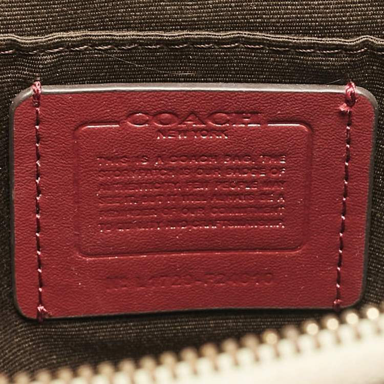 Pre Owned Coach Cream Leather Sierra Butterfly Satchel