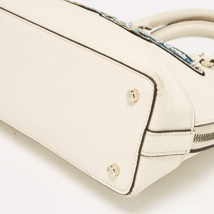 Pre Owned Coach Cream Leather Sierra Butterfly Satchel