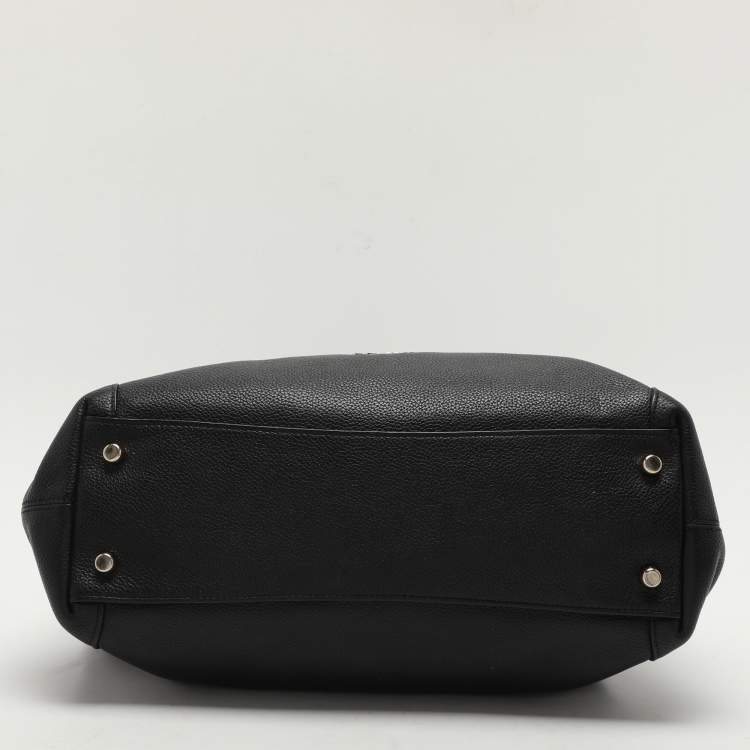 Pre Owned Coach Black Leather Edie 31 Satchel