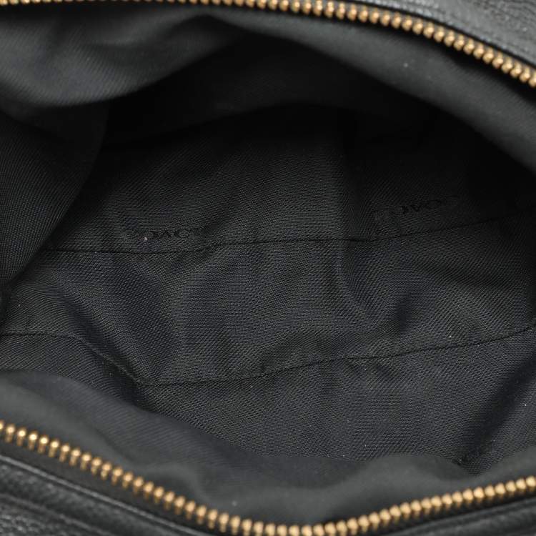Pre Owned Coach Black Leather Edie 31 Satchel