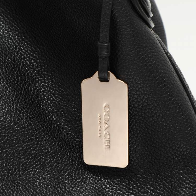 Pre Owned Coach Black Leather Edie 31 Satchel