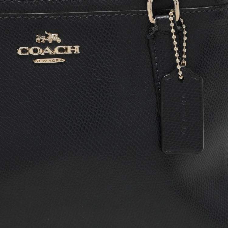 Pre Owned Coach Navy Blue Leather Mini Chirstie Top Zip Tote