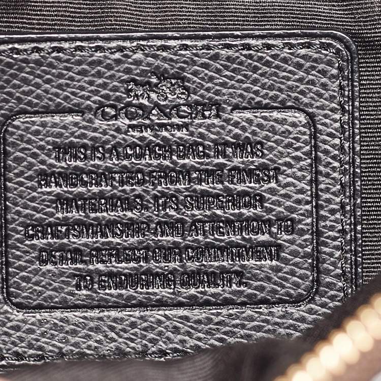 Pre Owned Coach Black/Brown Signature Coated Canvas and Leather Mini Christie Carryall Satchel