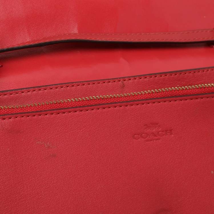 Pre Owned Coach Red Leather Hayden Crossbody Bag