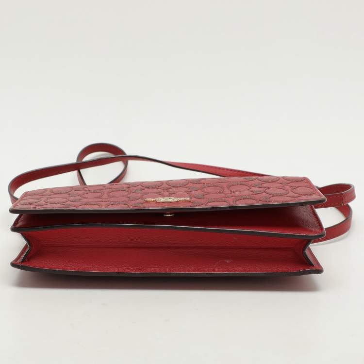 Pre Owned Coach Red Leather Hayden Crossbody Bag