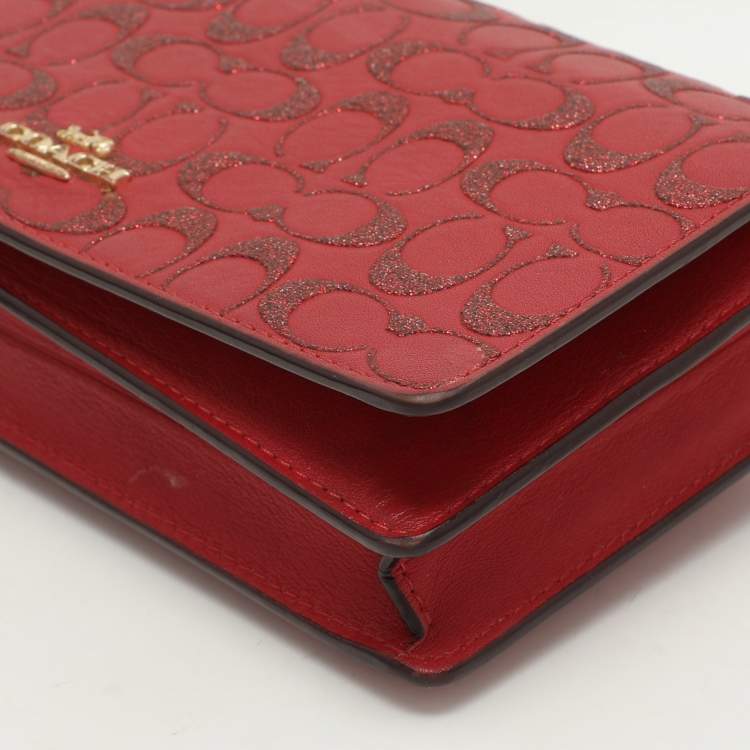 Pre Owned Coach Red Leather Hayden Crossbody Bag