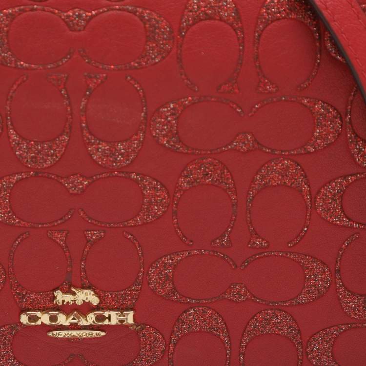 Pre Owned Coach Red Leather Hayden Crossbody Bag
