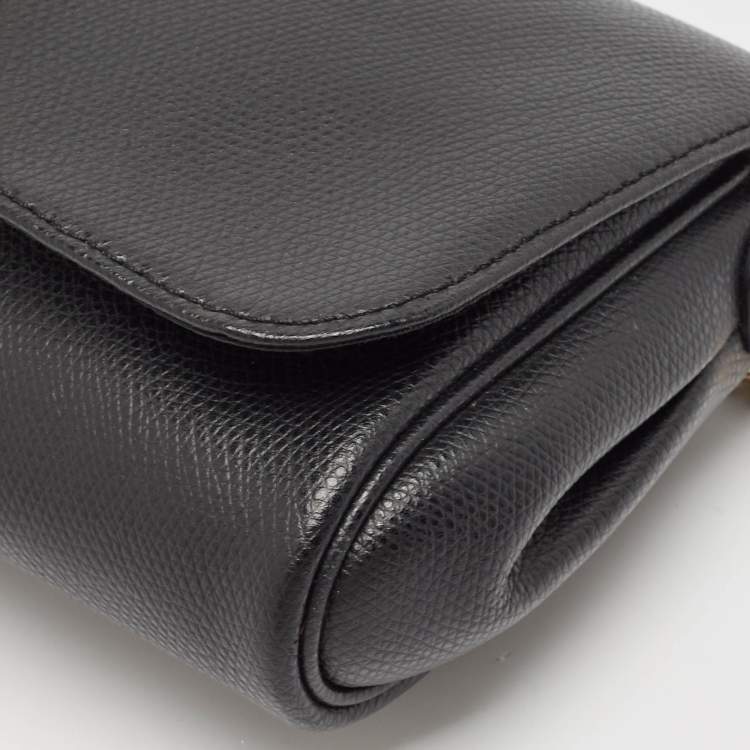 Pre Owned Coach Black Leather Crosstown Turnlock Crossbody Bag