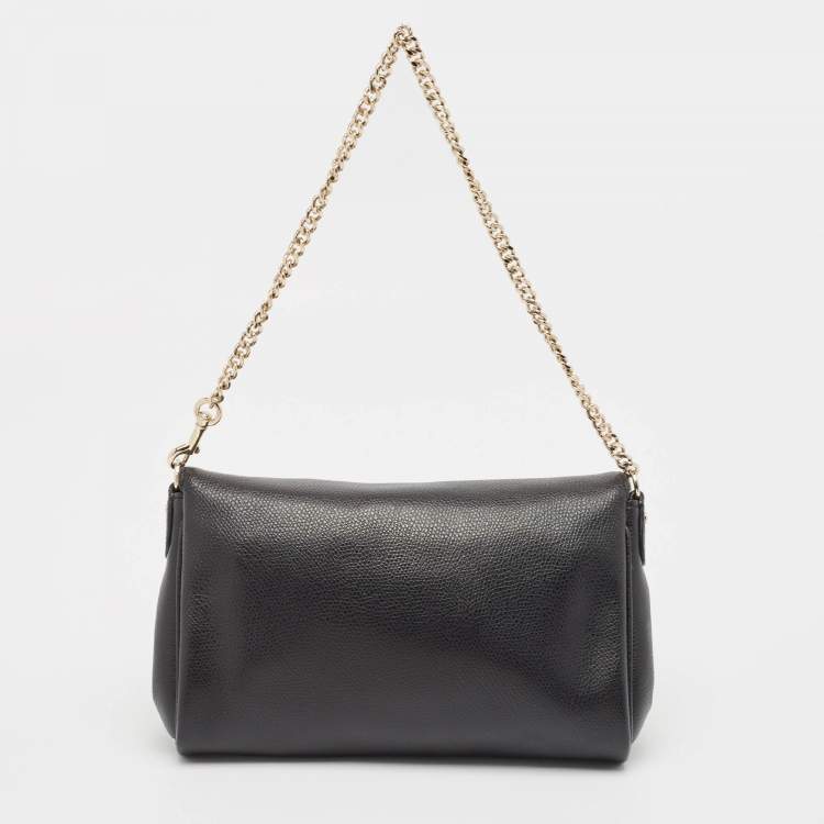 Pre Owned Coach Black Leather Crosstown Turnlock Crossbody Bag