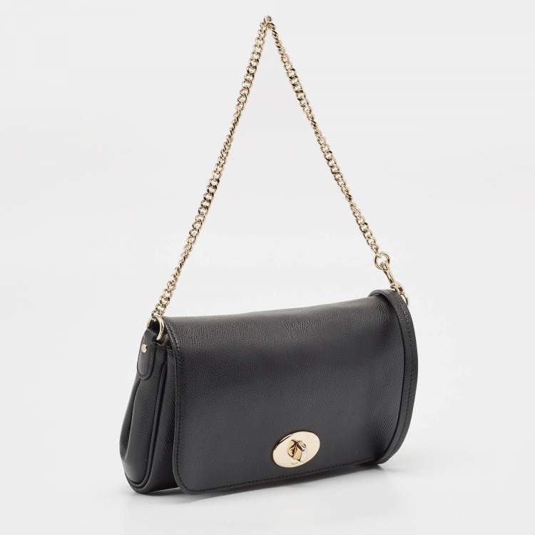 Pre Owned Coach Black Leather Crosstown Turnlock Crossbody Bag