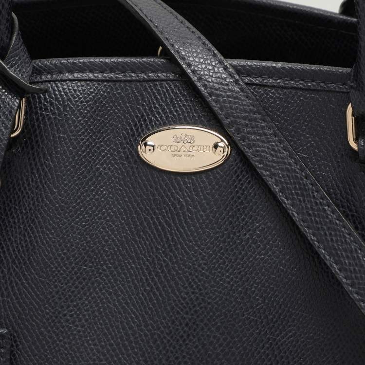 Pre Owned Coach Navy Blue Leather Margot Satchel
