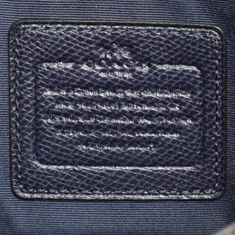 Pre Owned Coach Navy Blue Leather Margot Satchel