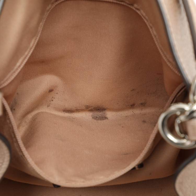 Pre Owned Coach Beige Leather Lexy Tote