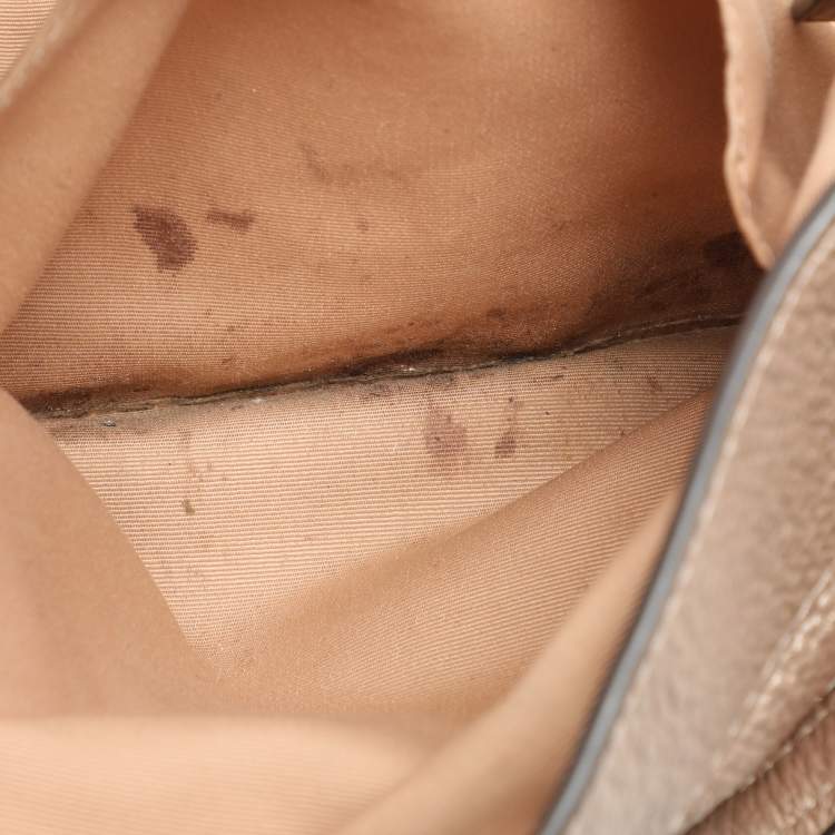 Pre Owned Coach Beige Leather Lexy Tote
