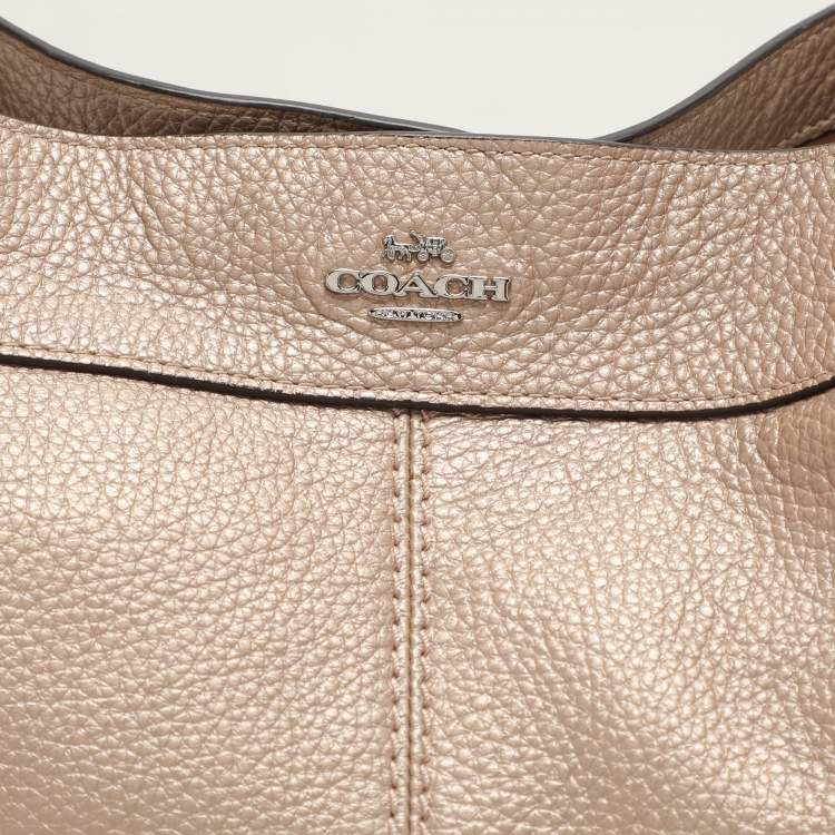 Pre Owned Coach Beige Leather Lexy Tote