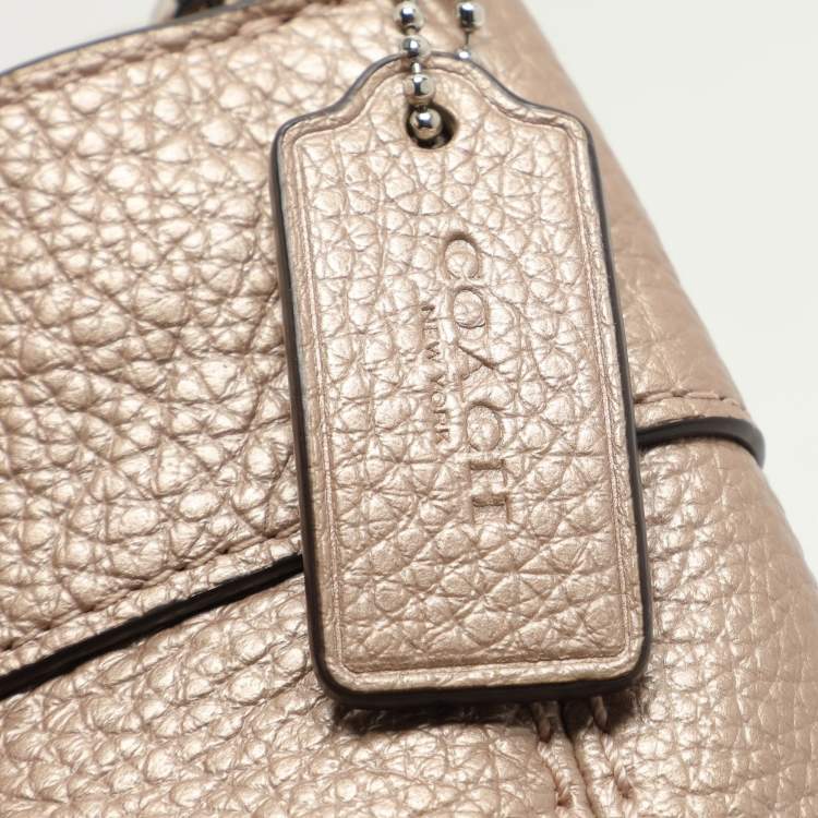 Pre Owned Coach Beige Leather Lexy Tote