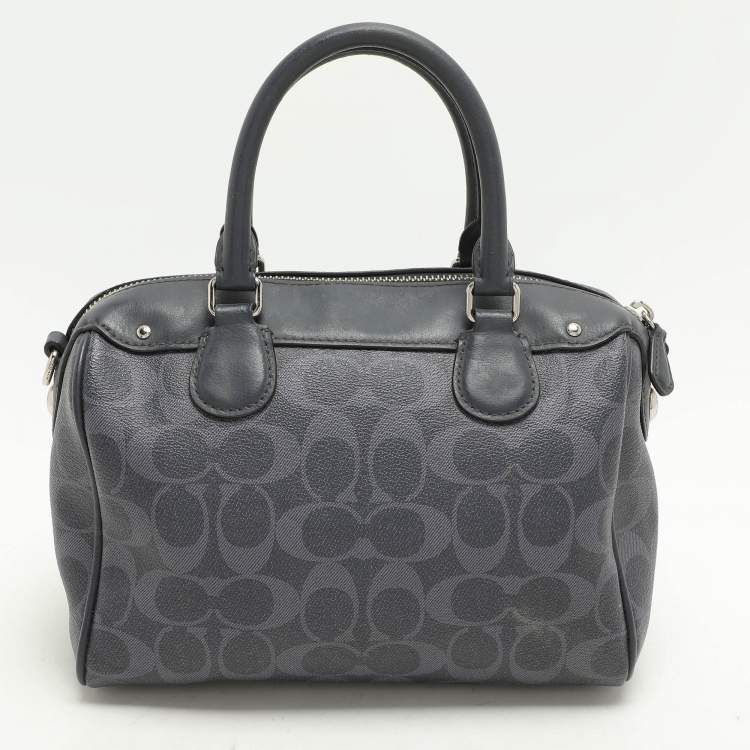 Pre Owned Coach Black Leather Mini Bennett Satchel