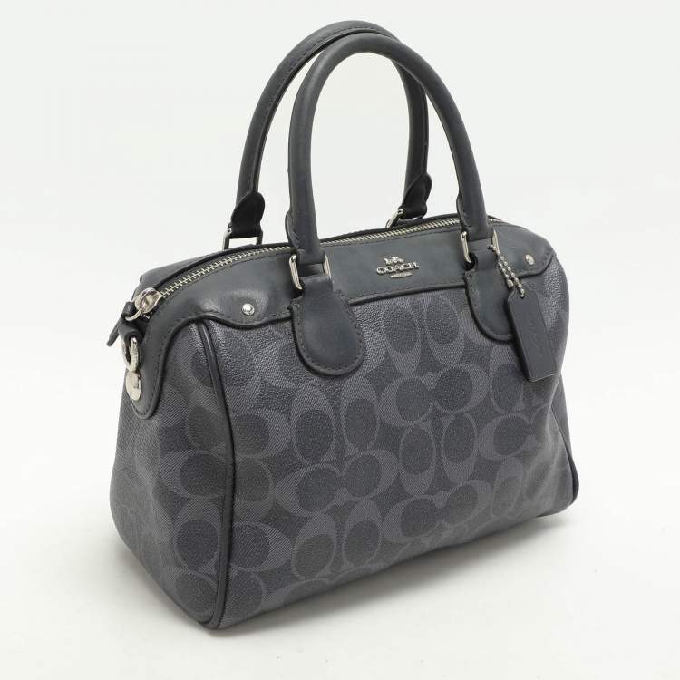 Pre Owned Coach Black Leather Mini Bennett Satchel