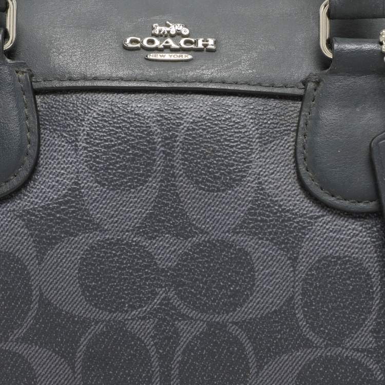 Pre Owned Coach Black Leather Mini Bennett Satchel