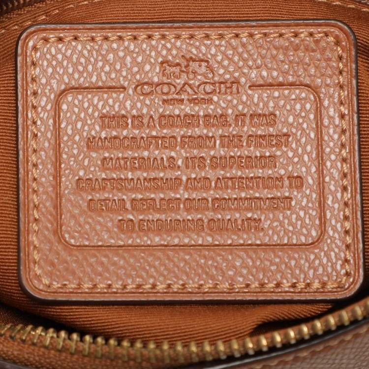 Pre Owned Coach Beige/Brown Signature Coated Canvas and Leather Mini Bennett Satchel