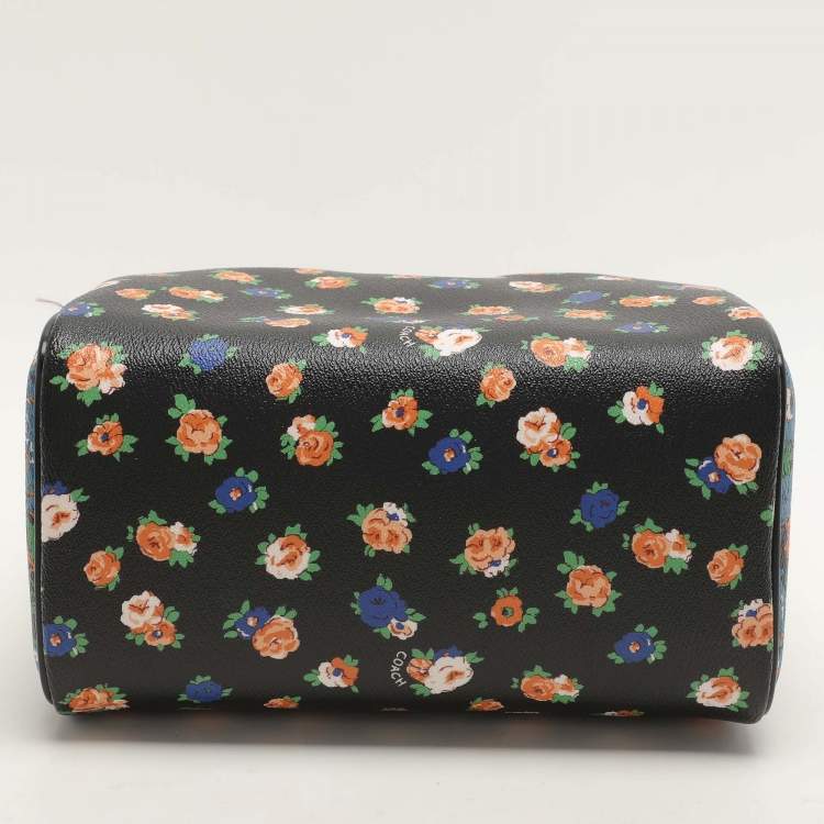 Pre Owned Coach Multicolor Floral Print Coated Canvas Mini Bennett Satchel