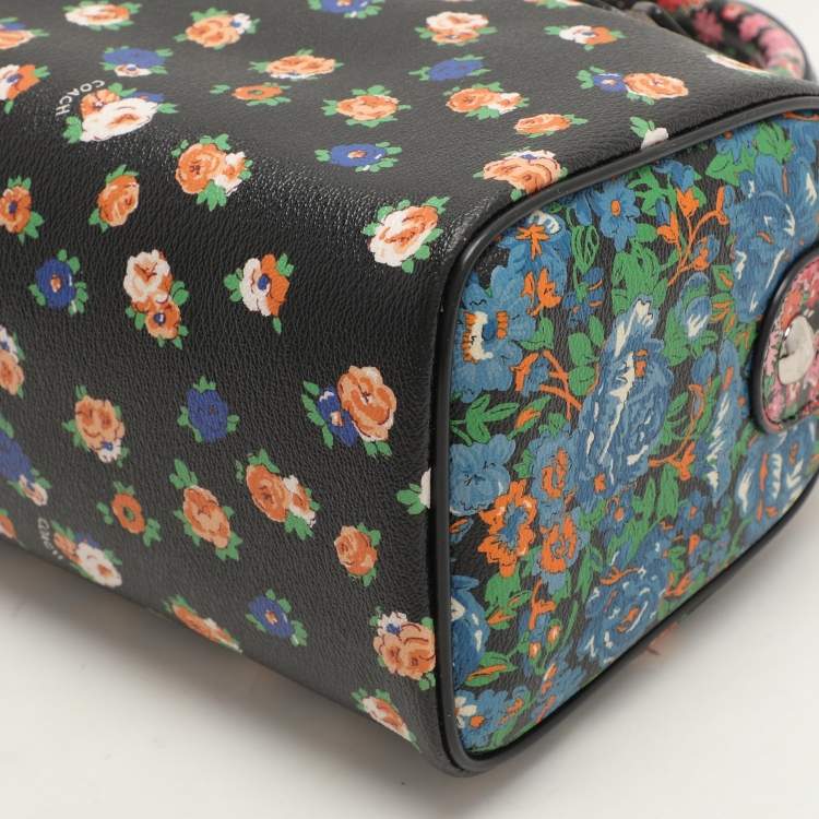 Pre Owned Coach Multicolor Floral Print Coated Canvas Mini Bennett Satchel