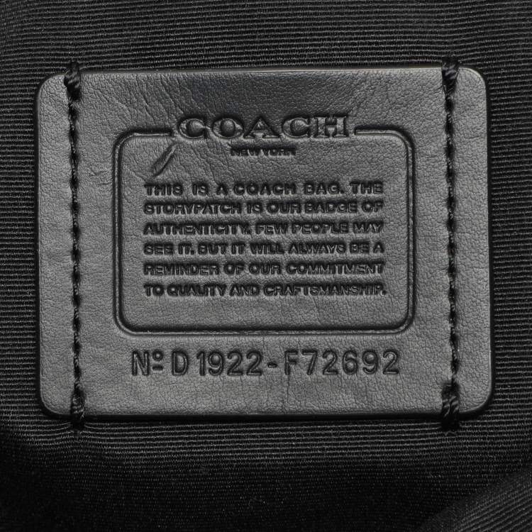Pre Owned Coach Black Leather Crossbody Bag