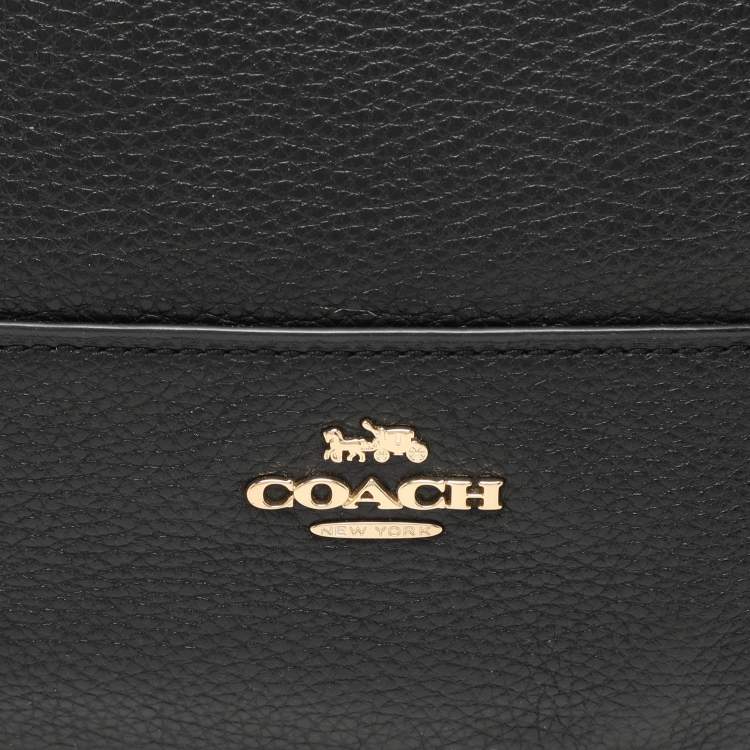 Pre Owned Coach Black Leather Crossbody Bag