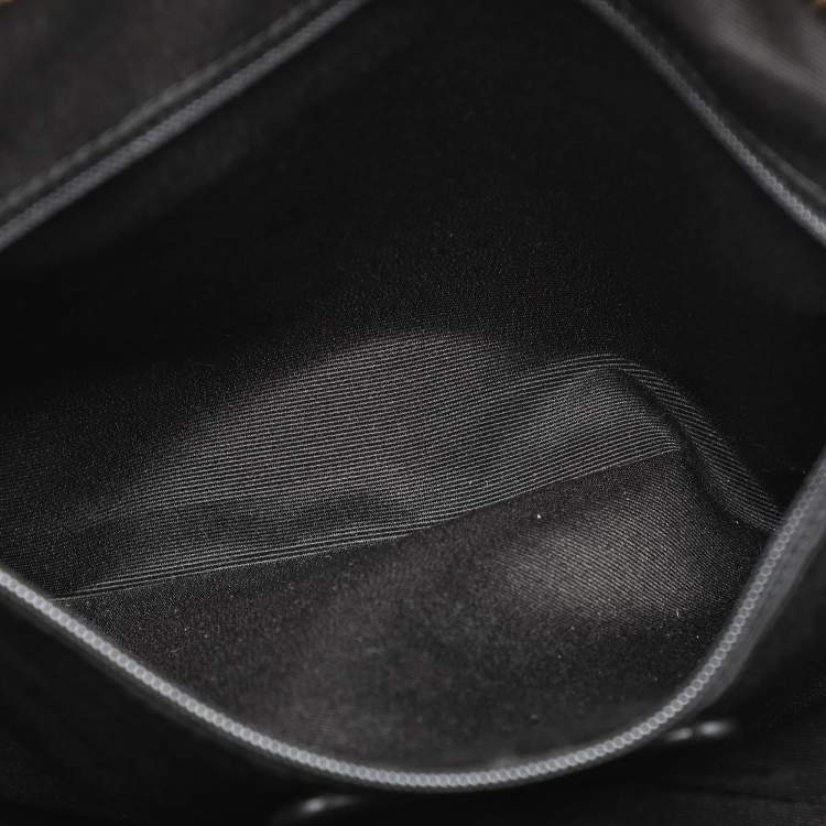 Pre Owned Coach Black/Brown Signature Coated Canvas and Leather City Zip Tote
