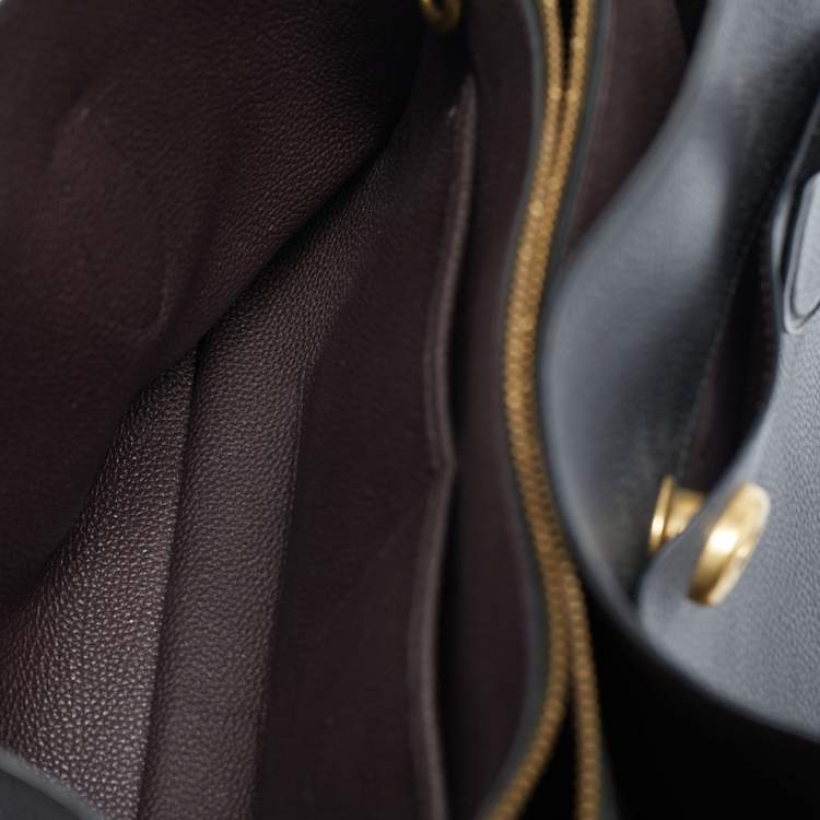 Pre Owned Coach Black Leather and Suede Lora Carryall Satchel