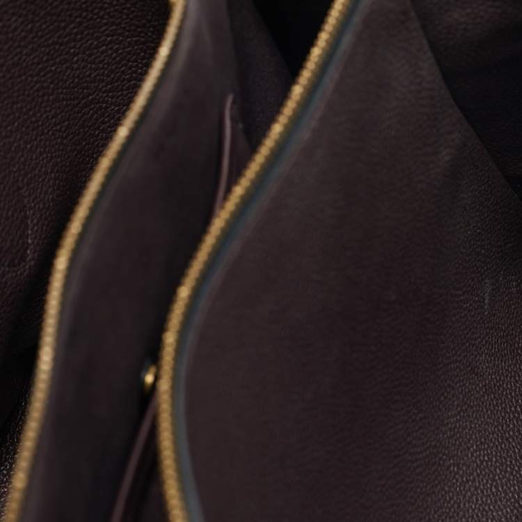 Pre Owned Coach Black Leather and Suede Lora Carryall Satchel