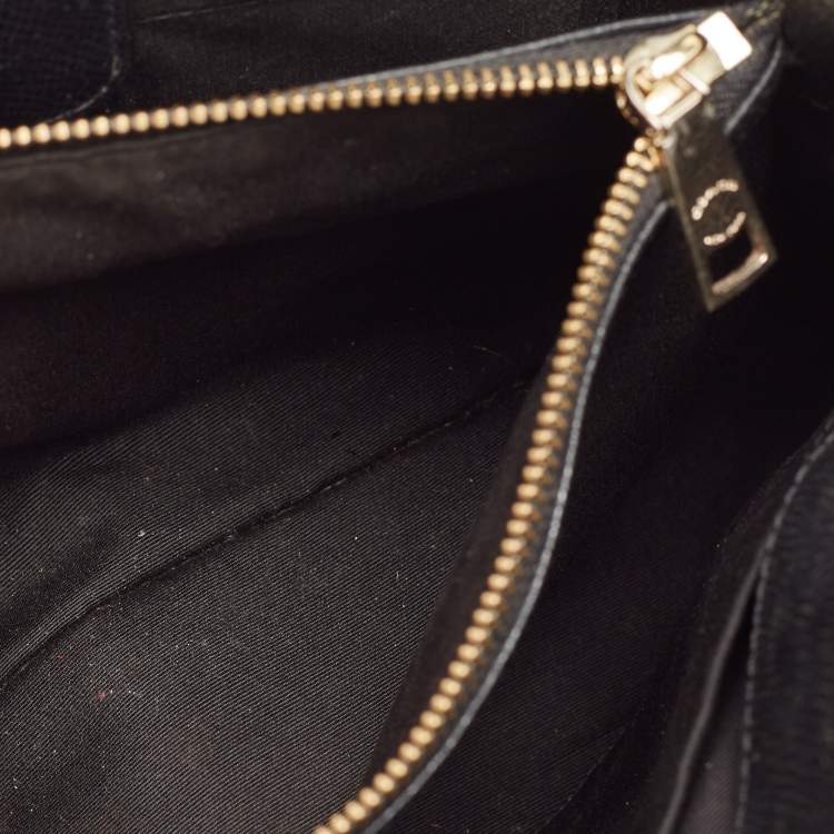 Pre Owned Coach Metallic/Black Leather Margot Carryall Satchel