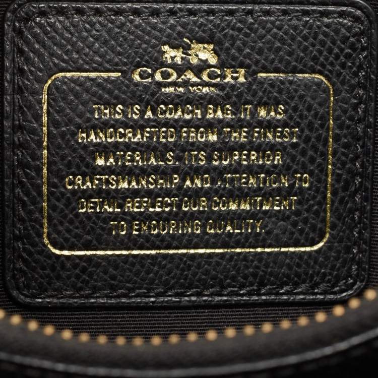 Pre Owned Coach Metallic/Black Leather Margot Carryall Satchel