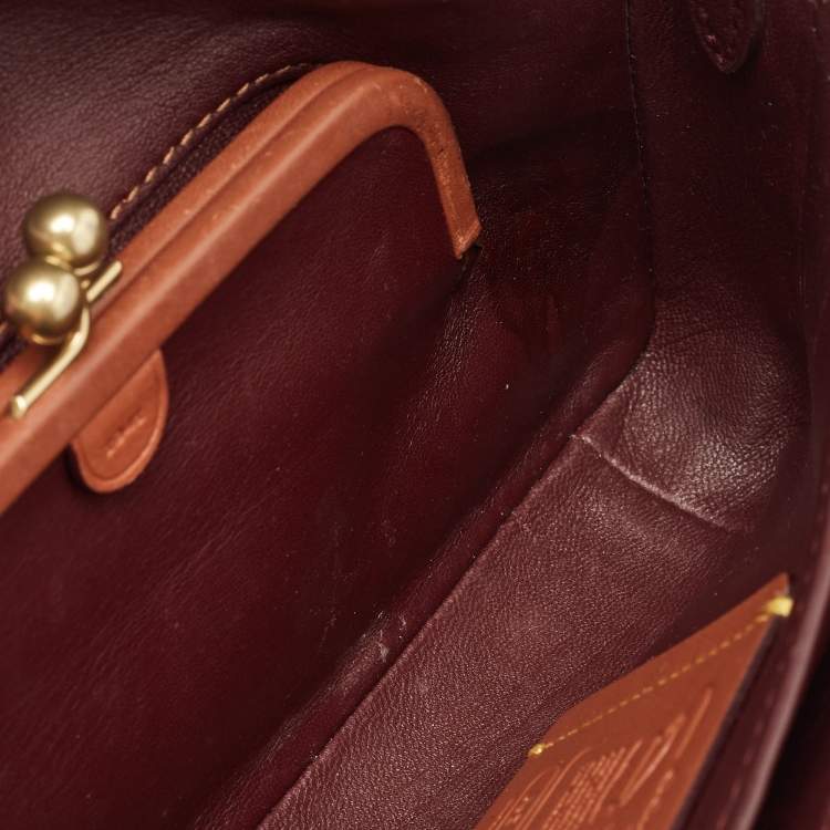 Pre Owned Coach Black Monogram Leather Dinky Crossbody Bag