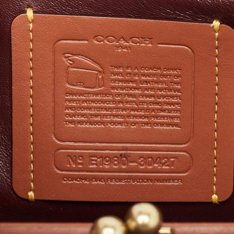 Pre Owned Coach Black Monogram Leather Dinky Crossbody Bag