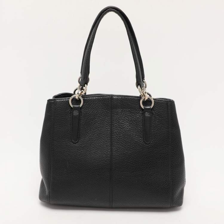 Pre Owned Coach Black Leather Christie Carryall Satchel