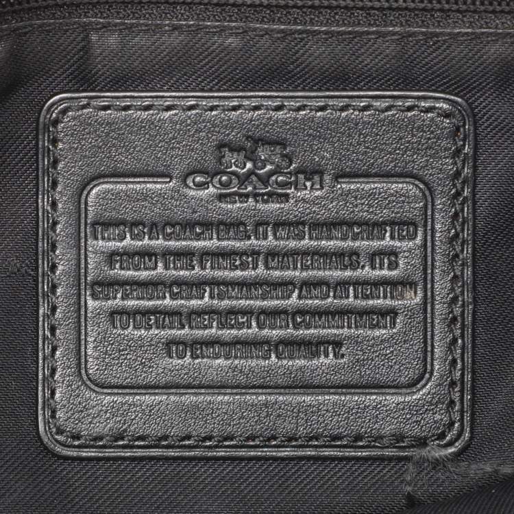 Pre Owned Coach Black Leather Christie Carryall Satchel