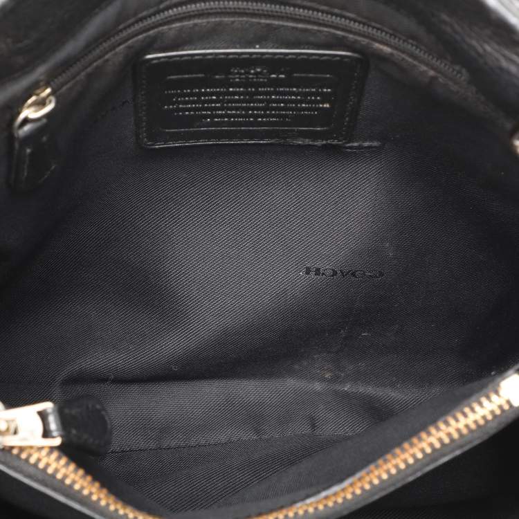 Pre Owned Coach Black Leather Christie Carryall Satchel