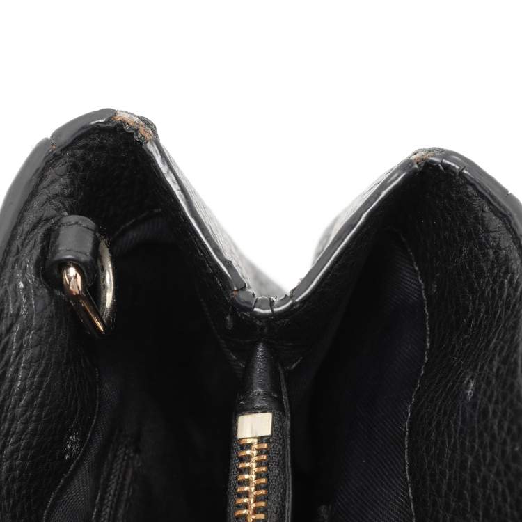Pre Owned Coach Black Leather Christie Carryall Satchel