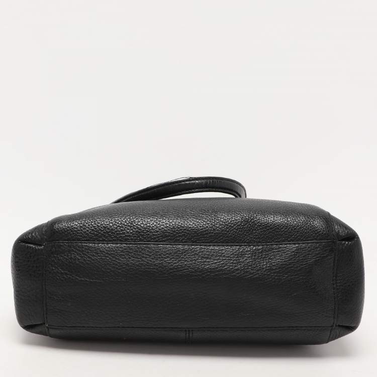 Pre Owned Coach Black Leather Christie Carryall Satchel