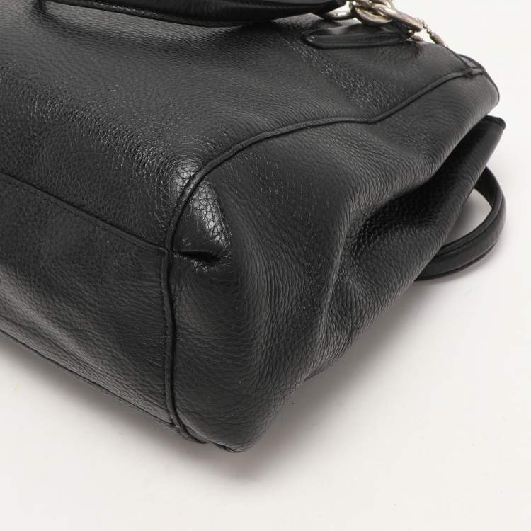 Pre Owned Coach Black Leather Christie Carryall Satchel
