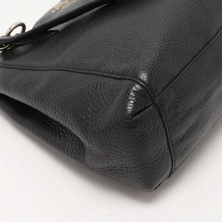 Pre Owned Coach Black Leather Christie Carryall Satchel