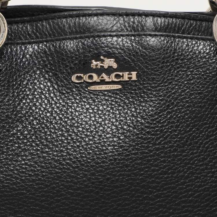 Pre Owned Coach Black Leather Christie Carryall Satchel