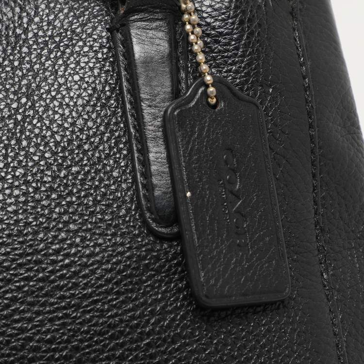 Pre Owned Coach Black Leather Christie Carryall Satchel