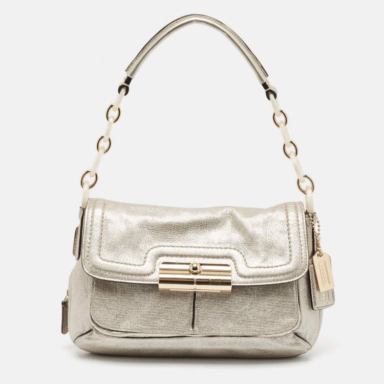 AUTHENTIC COACH KRISTIN SILVER HOBO deals BAG