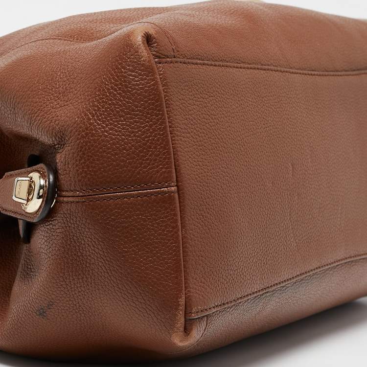 Pre Owned Coach Brown Leather Edie Shoulder Bag