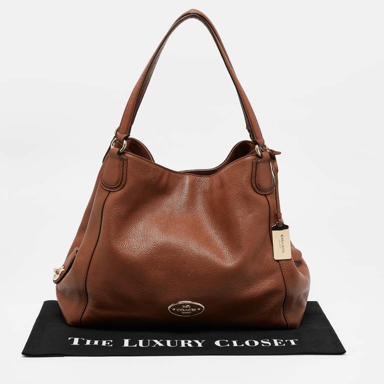 Pre Owned Coach Brown Leather Edie Shoulder Bag