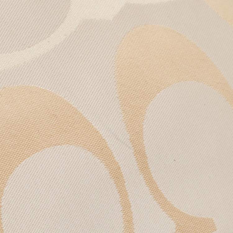 Pre Owned Coach Brown/Beige Op Art Signature Fabric and Leather Zoe Hobo
