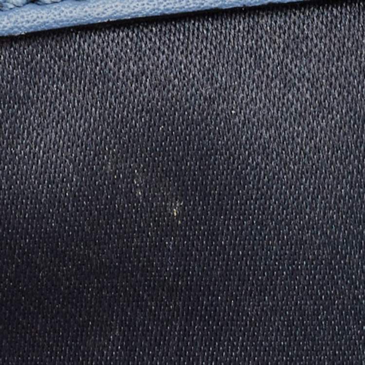 Pre Owned Coach Navy Blue Tweed and Leather Chelsea Turnlock Shoulder Bag